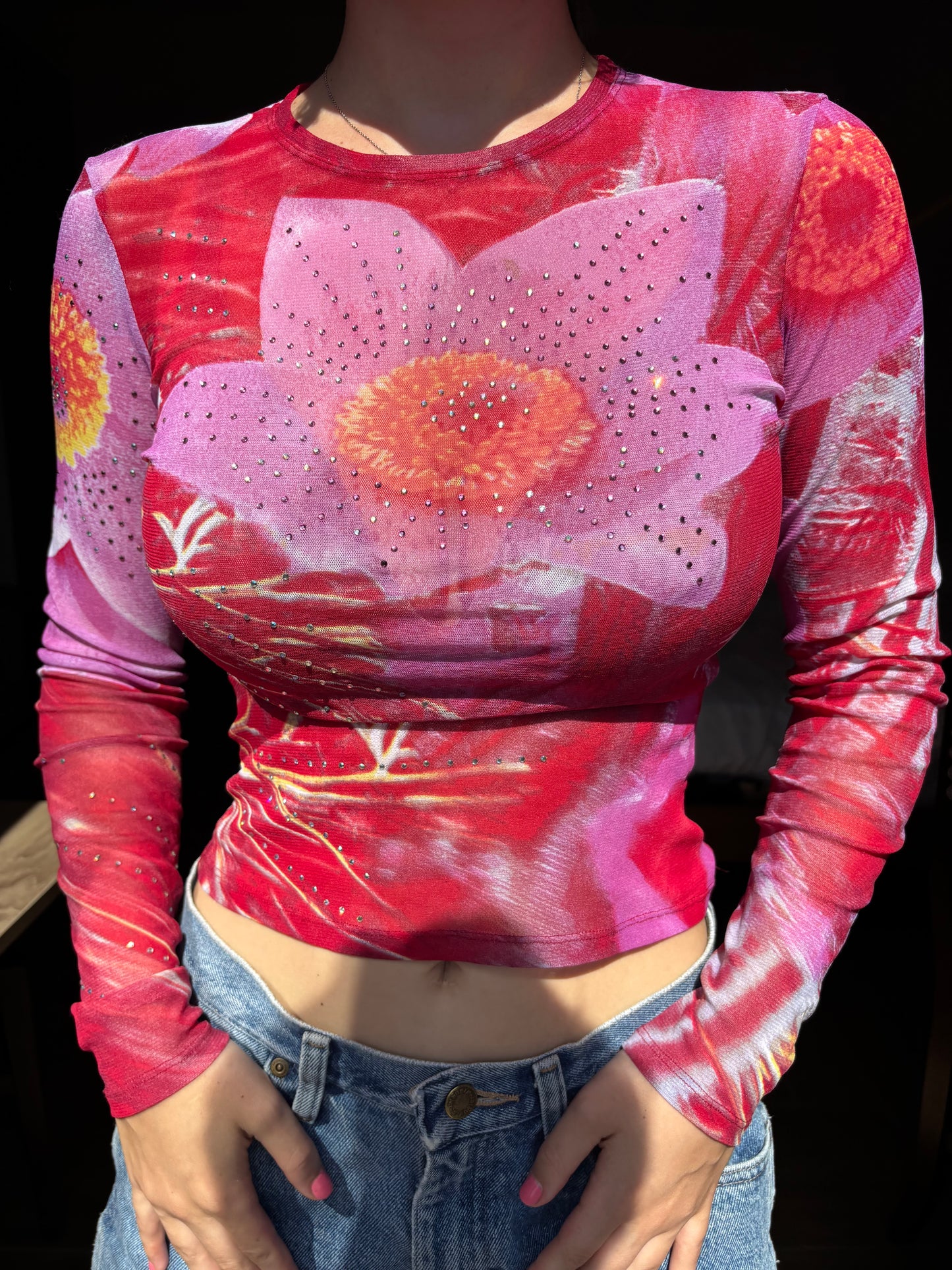 SS2000 Roberto Cavalli Sequined top