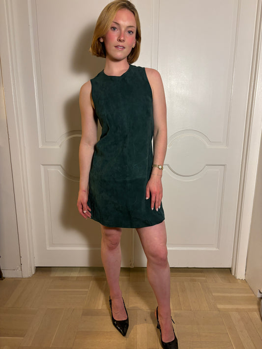 Balenciaga Suede Forest Green Dress