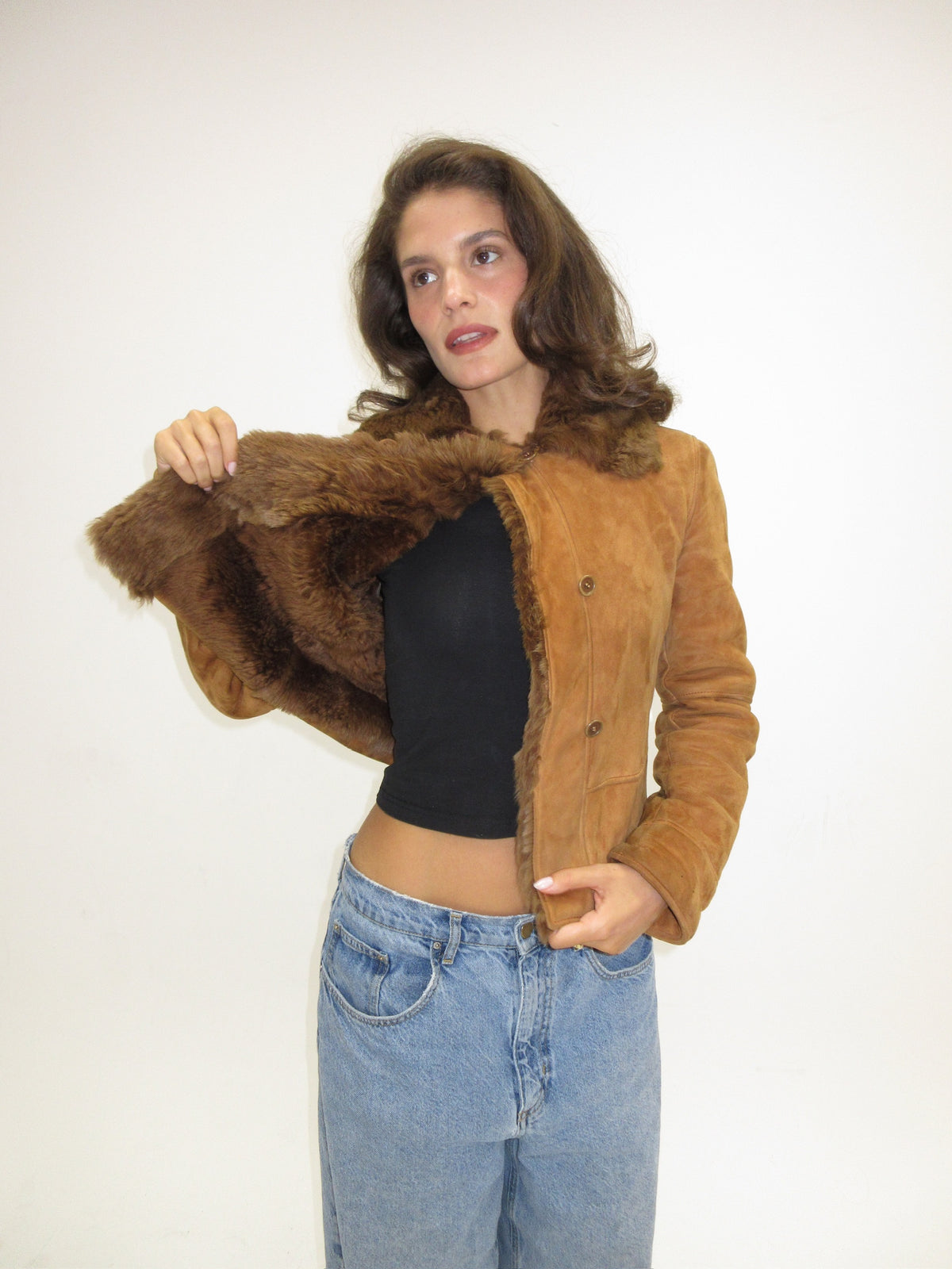 Vintage Emporio Armani shearling jacket