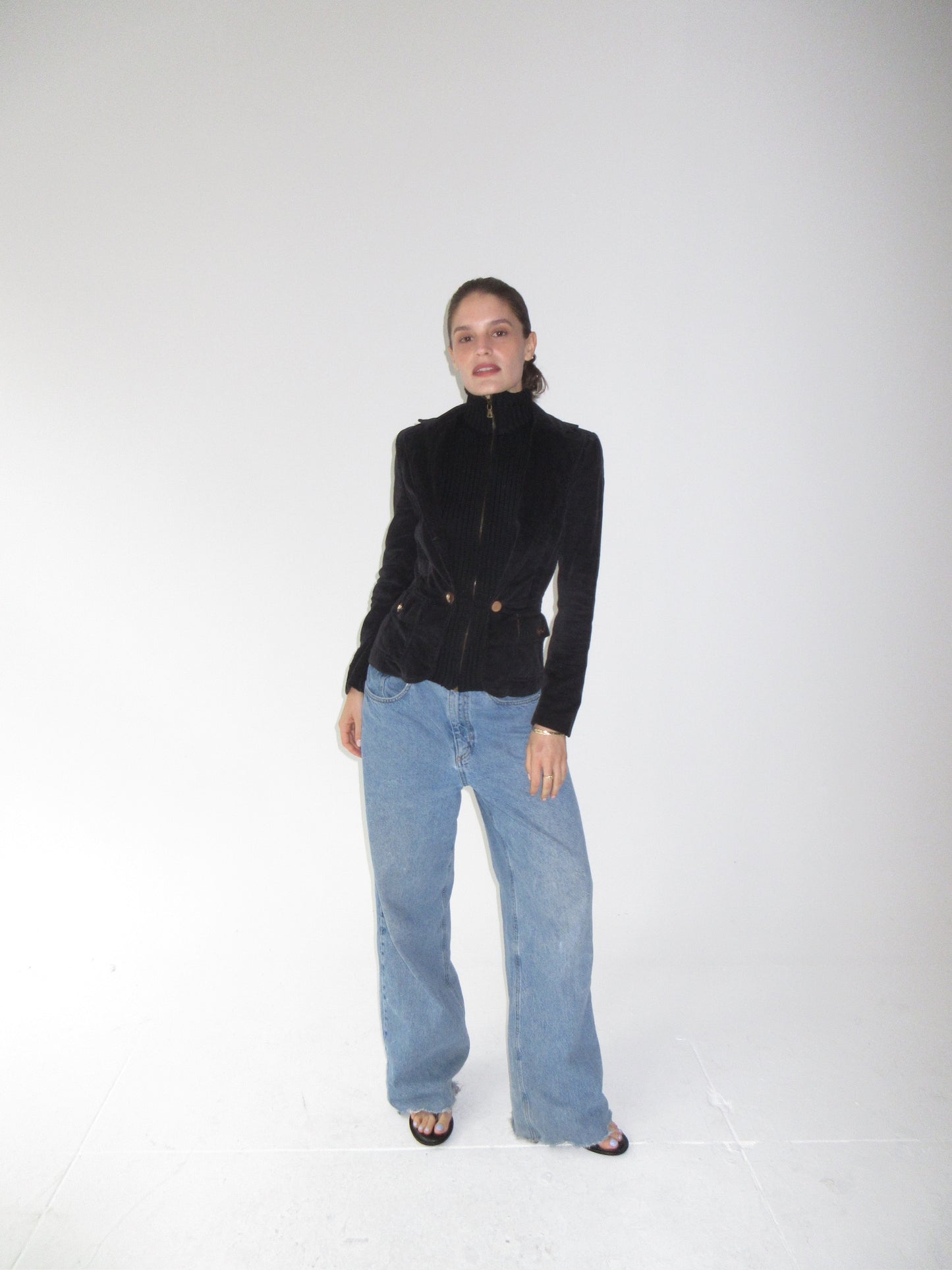 Black Velvet & Knit Dolce & Gabbana Jacket