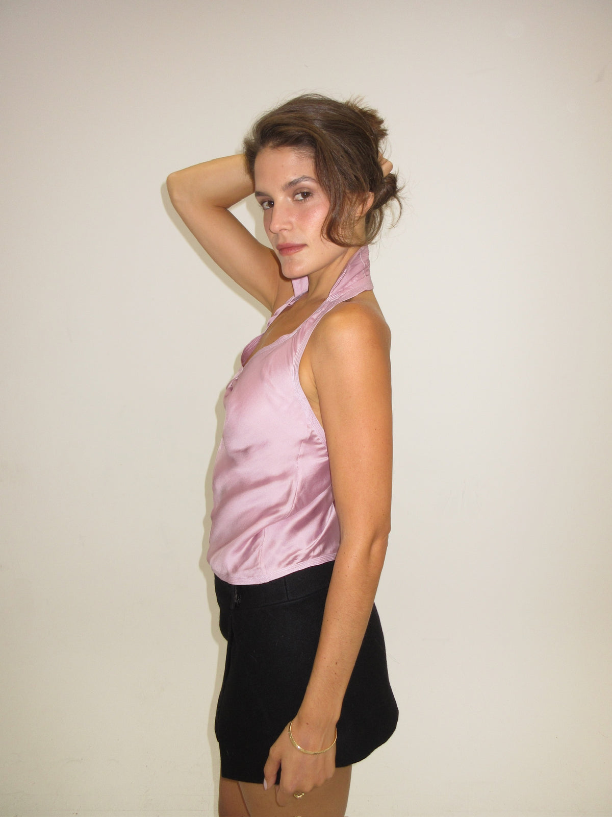 SS2003 YSL by Tom Ford pink silk runway top