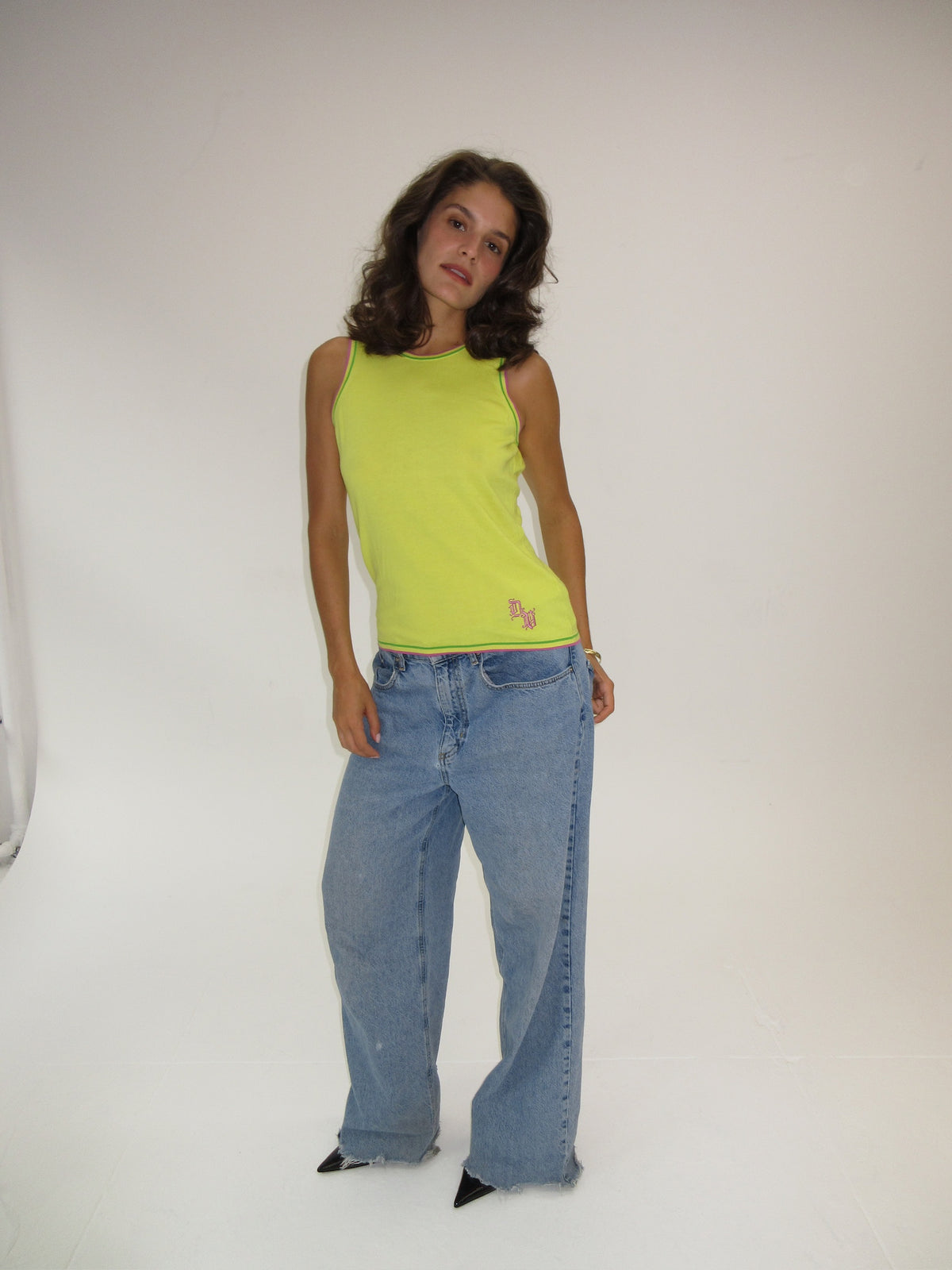 Gianni Versace Yellow Knit Tank top