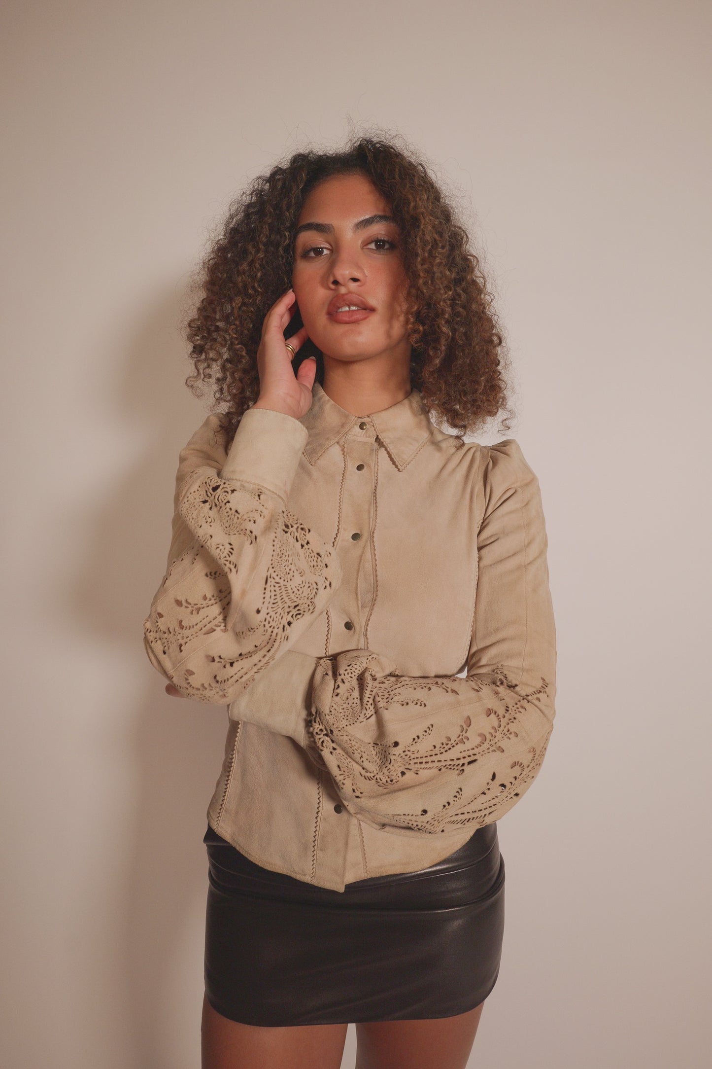 FW1999 Roberto Cavalli suede top