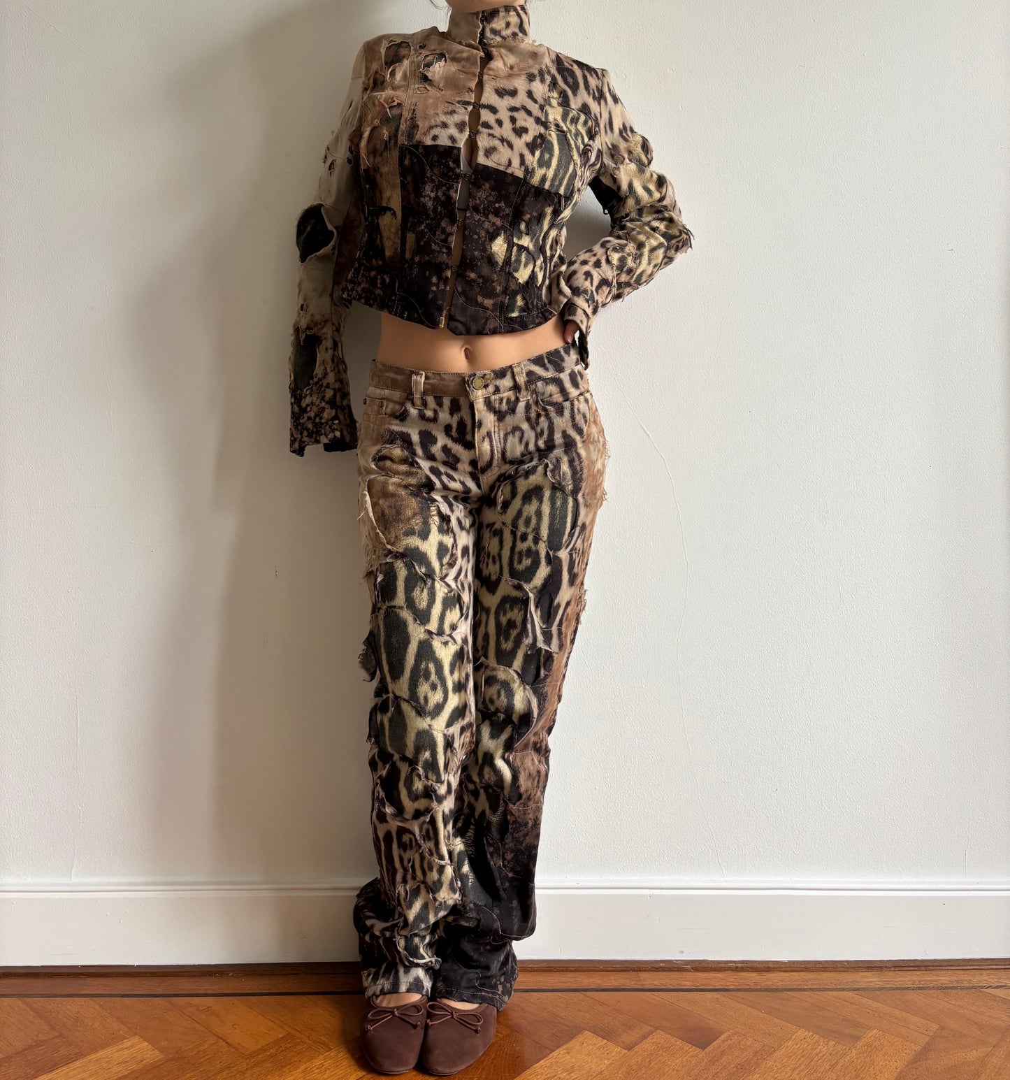 FW2001 Roberto Cavalli Distressed Silk Set