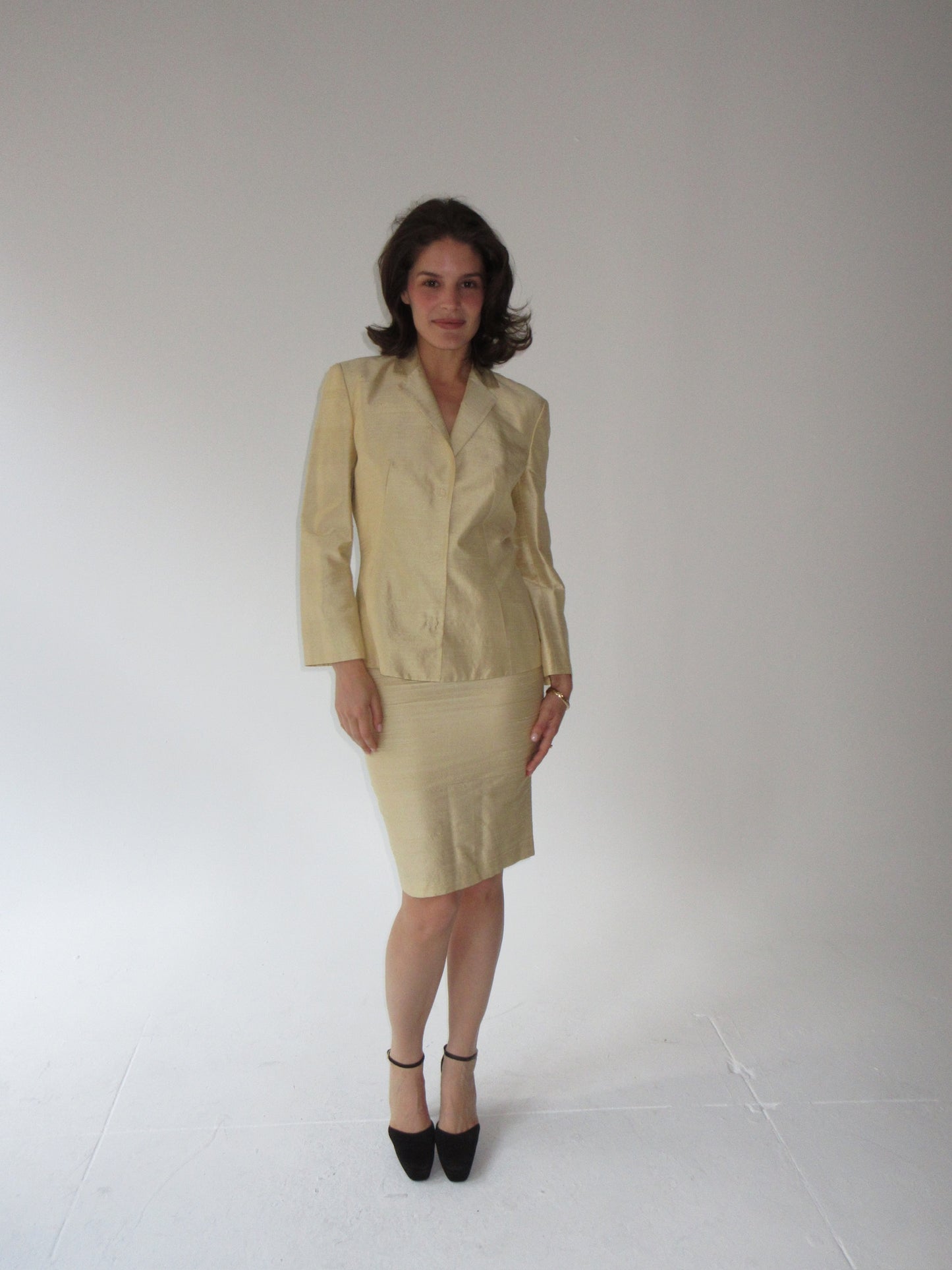 Vintage D&G silk skirt suit