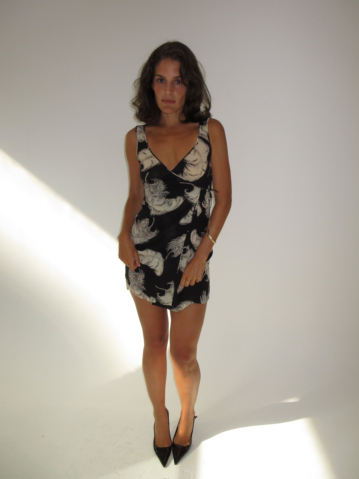 1997 Dolce & Gabbana Runway Leaf Wrap Dress