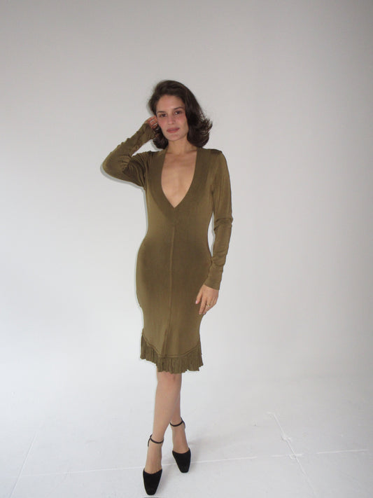 1990 Alaïa fishtail dress