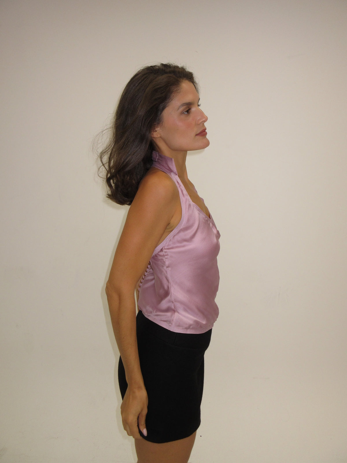 SS2003 YSL by Tom Ford pink silk runway top