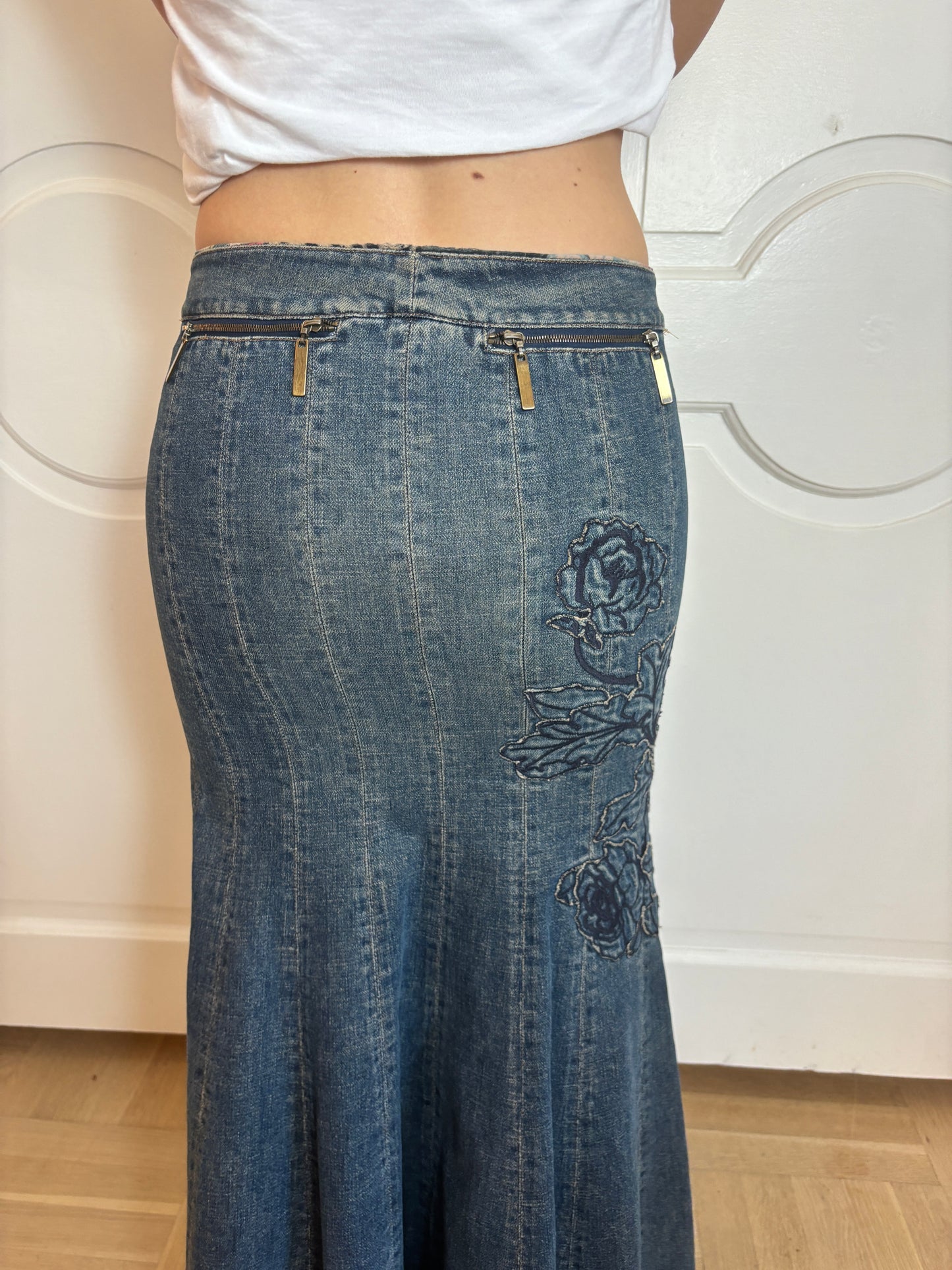 Vintage Roberto Cavalli Jean Mermaid Skirt
