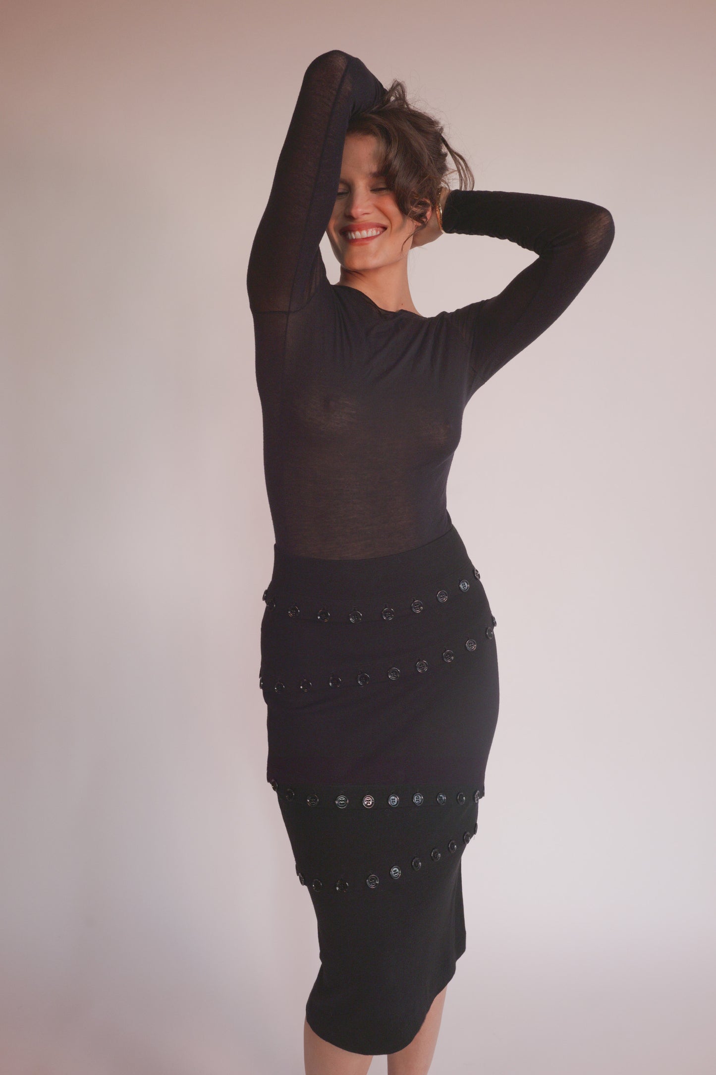 FW2003 Dolce & Gabbana transformable button away skirt