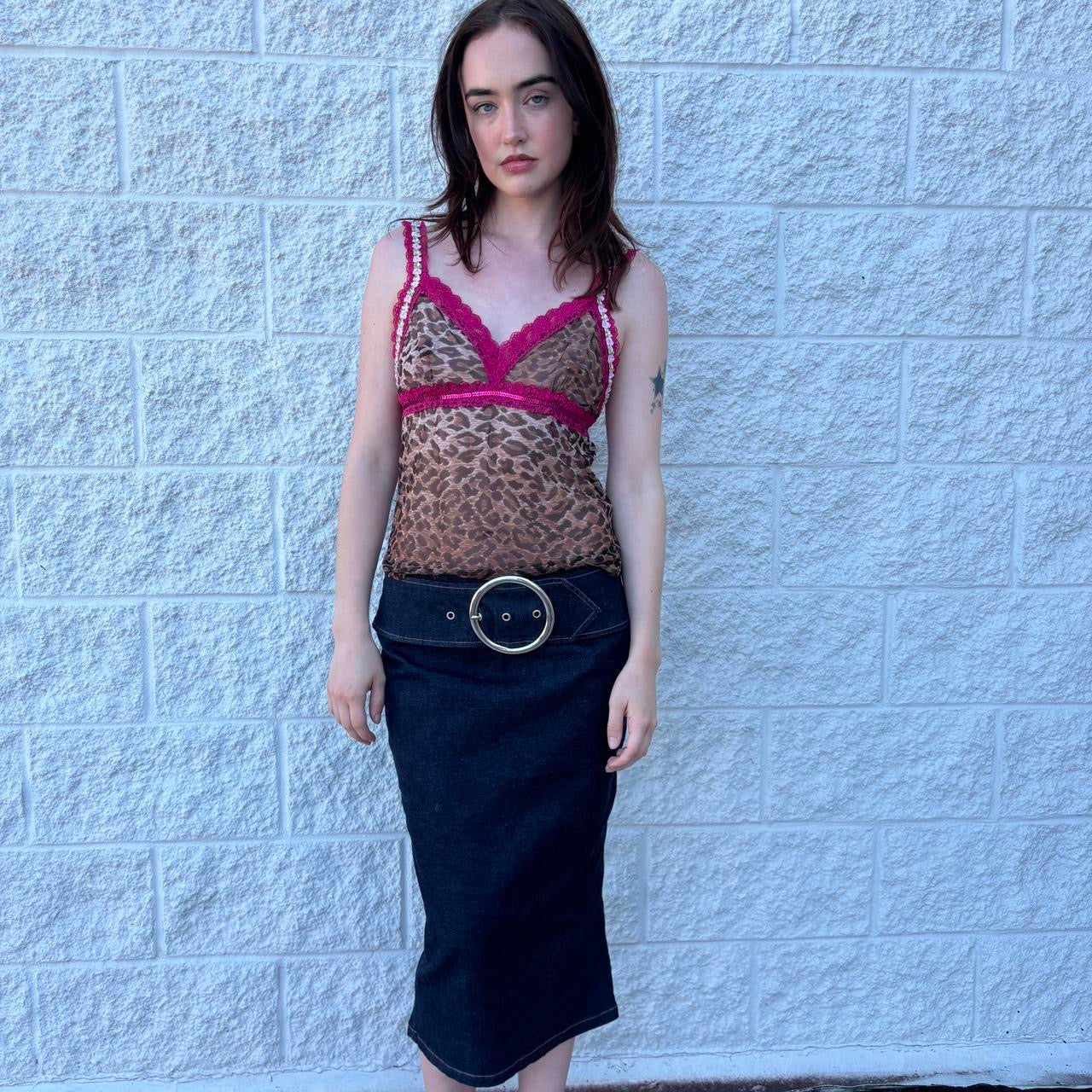 vintage D&G cheetah and floral top