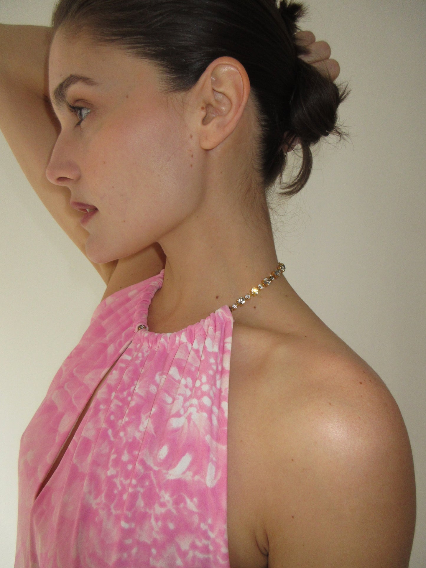SS 2000 Roberto Cavalli Pink Floral Beaded Dress