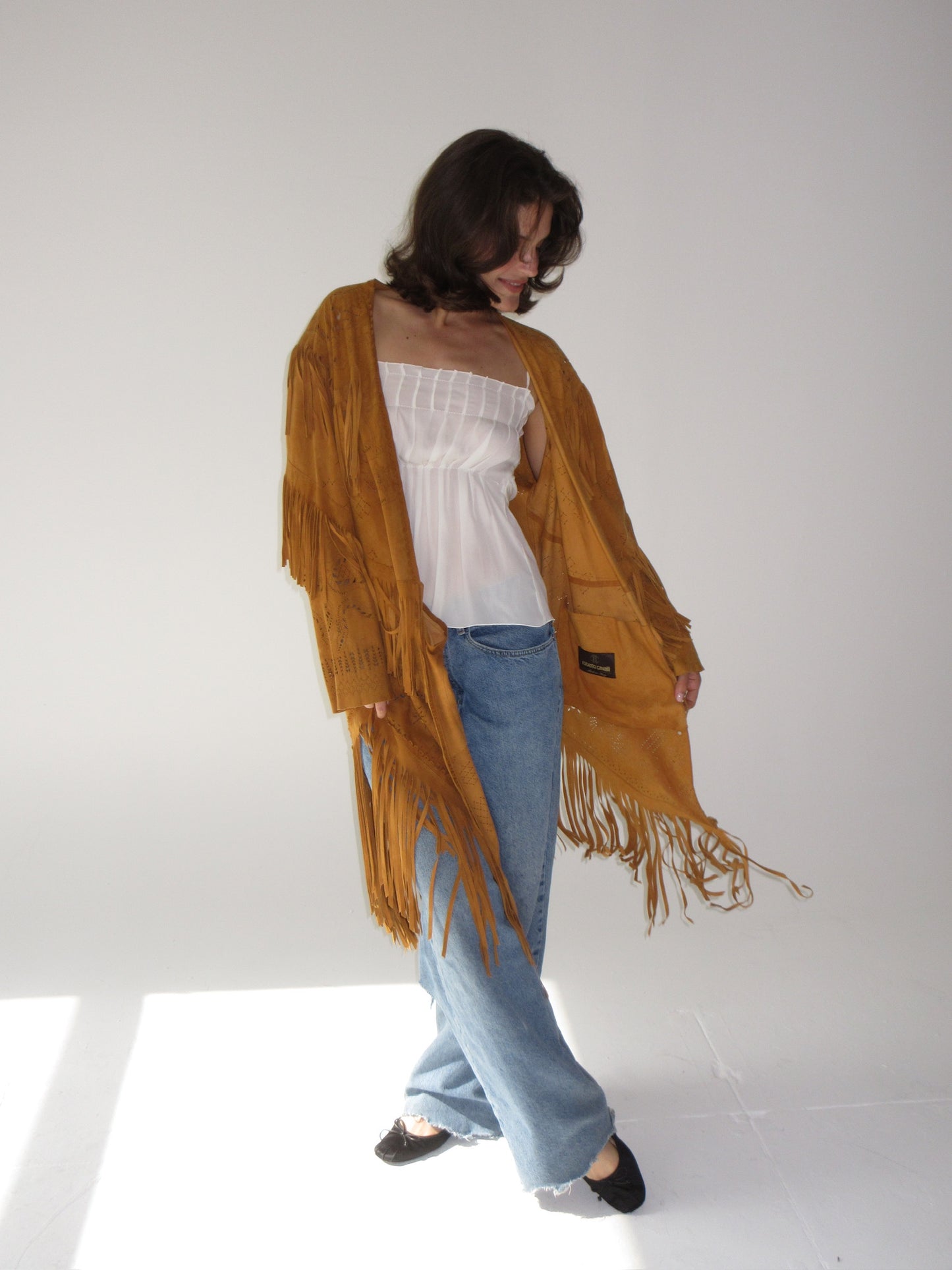 Vintage Roberto Cavalli Suede Fringe jacket