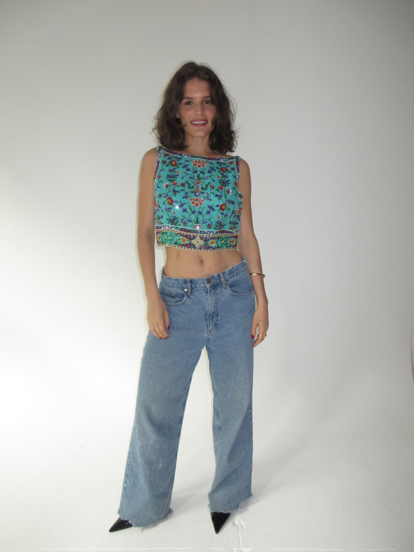 SS2001 Escada silk runway top