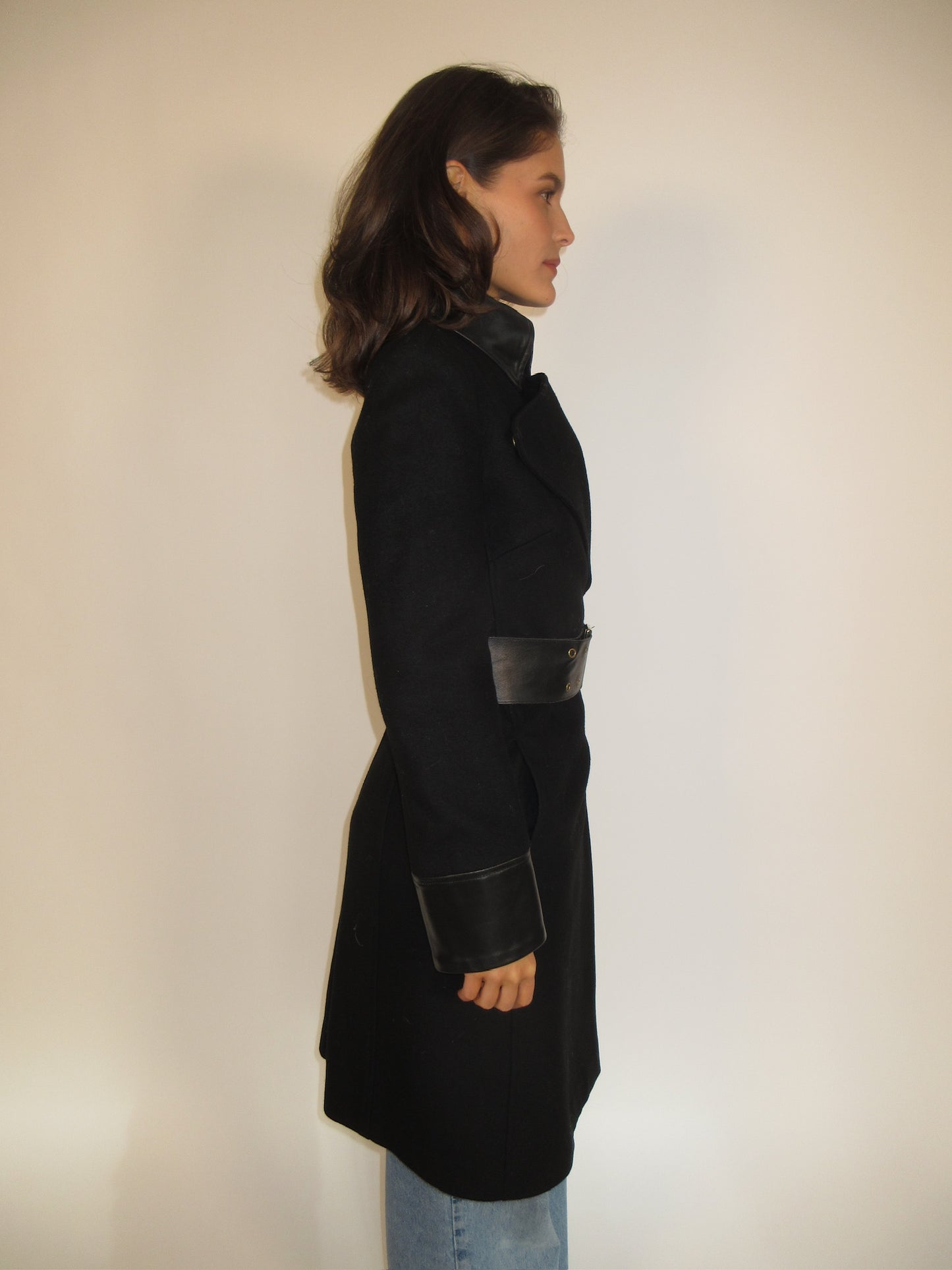 Leather and wool D&G coat