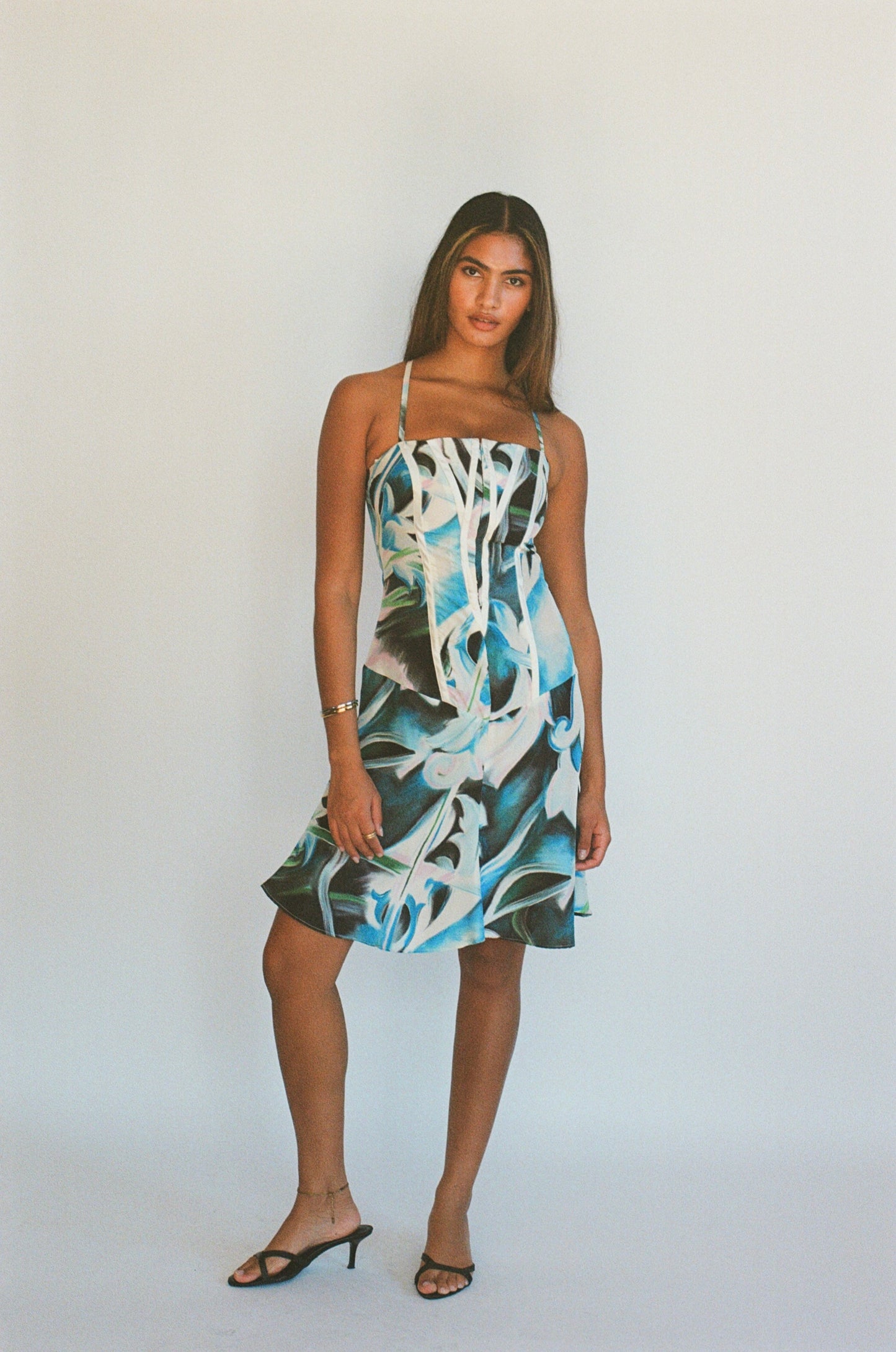 Versace 100% Silk Corset Dress