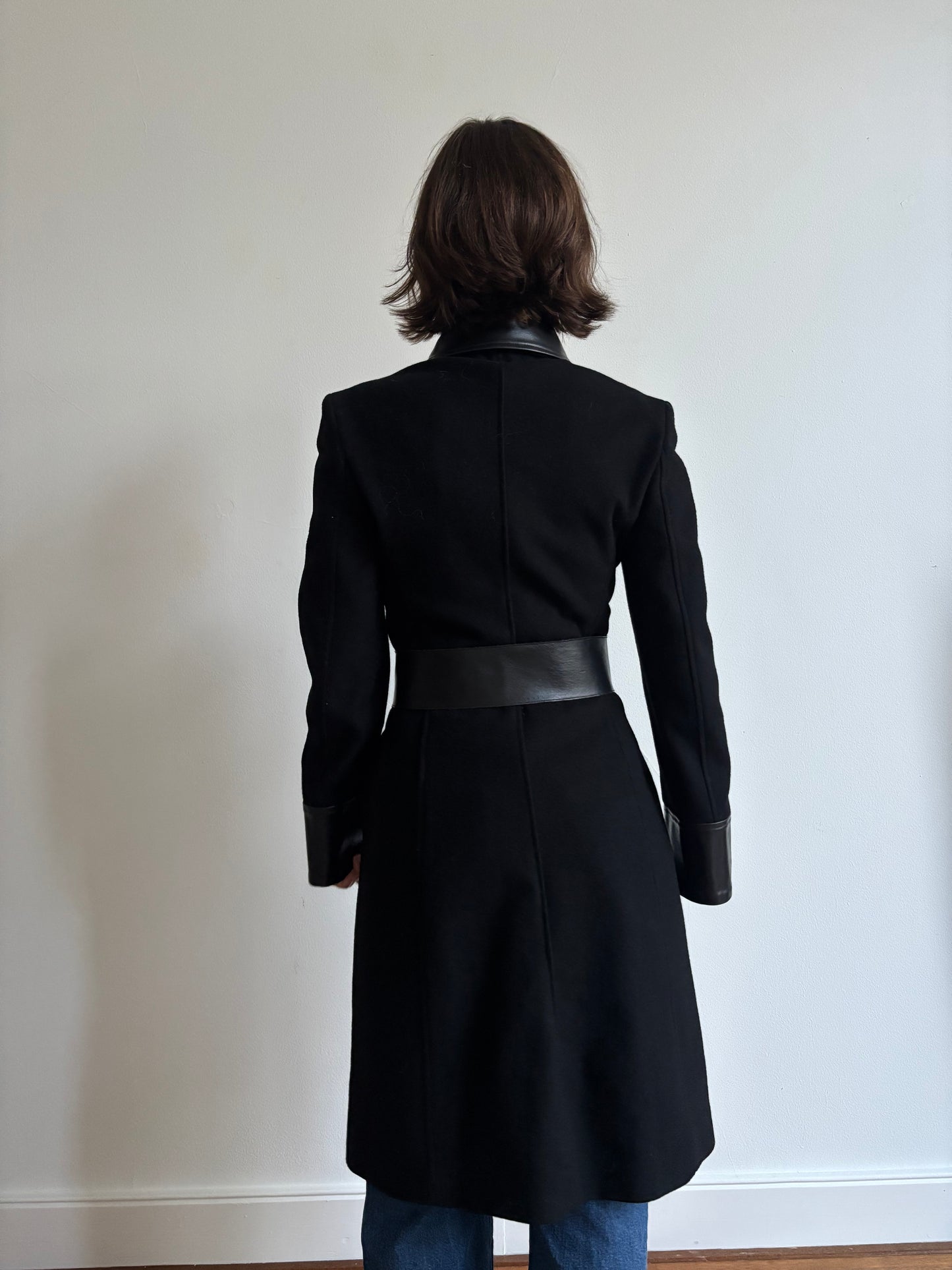 Leather and wool D&G coat