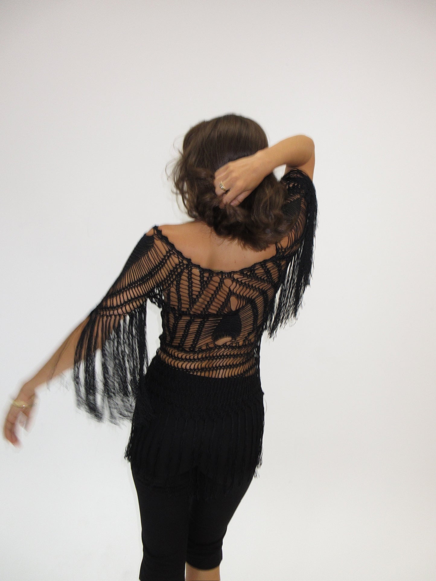 Vintage Roberto Cavalli Class crochet and beaded dress