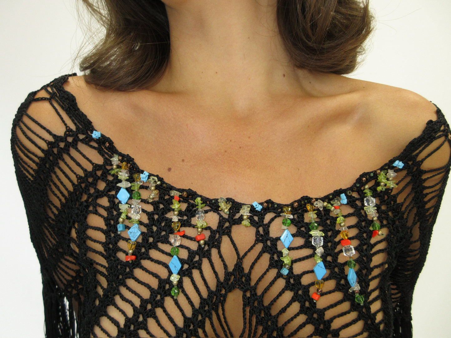 Vintage Roberto Cavalli Class crochet and beaded dress
