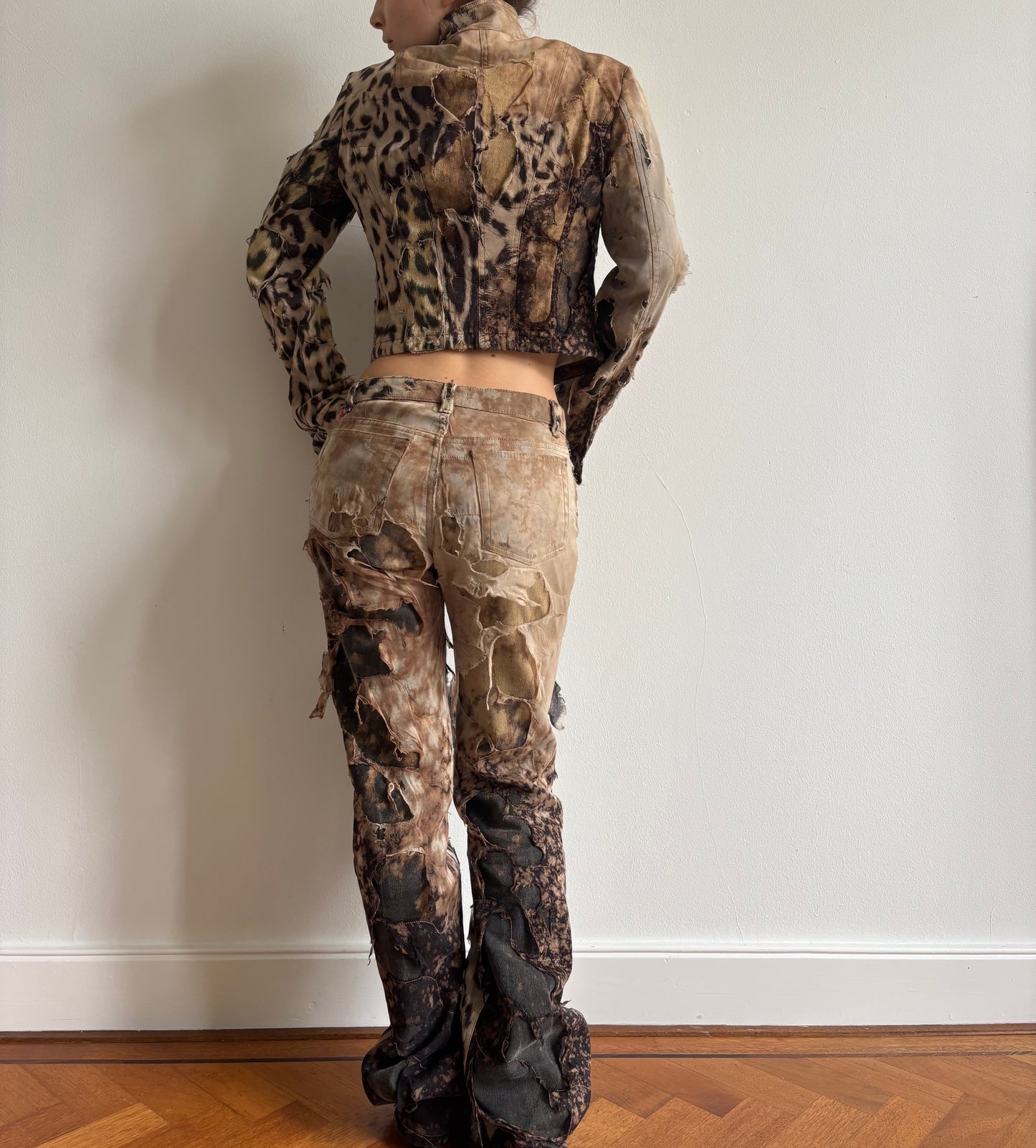 FW2001 Roberto Cavalli Distressed Silk Set