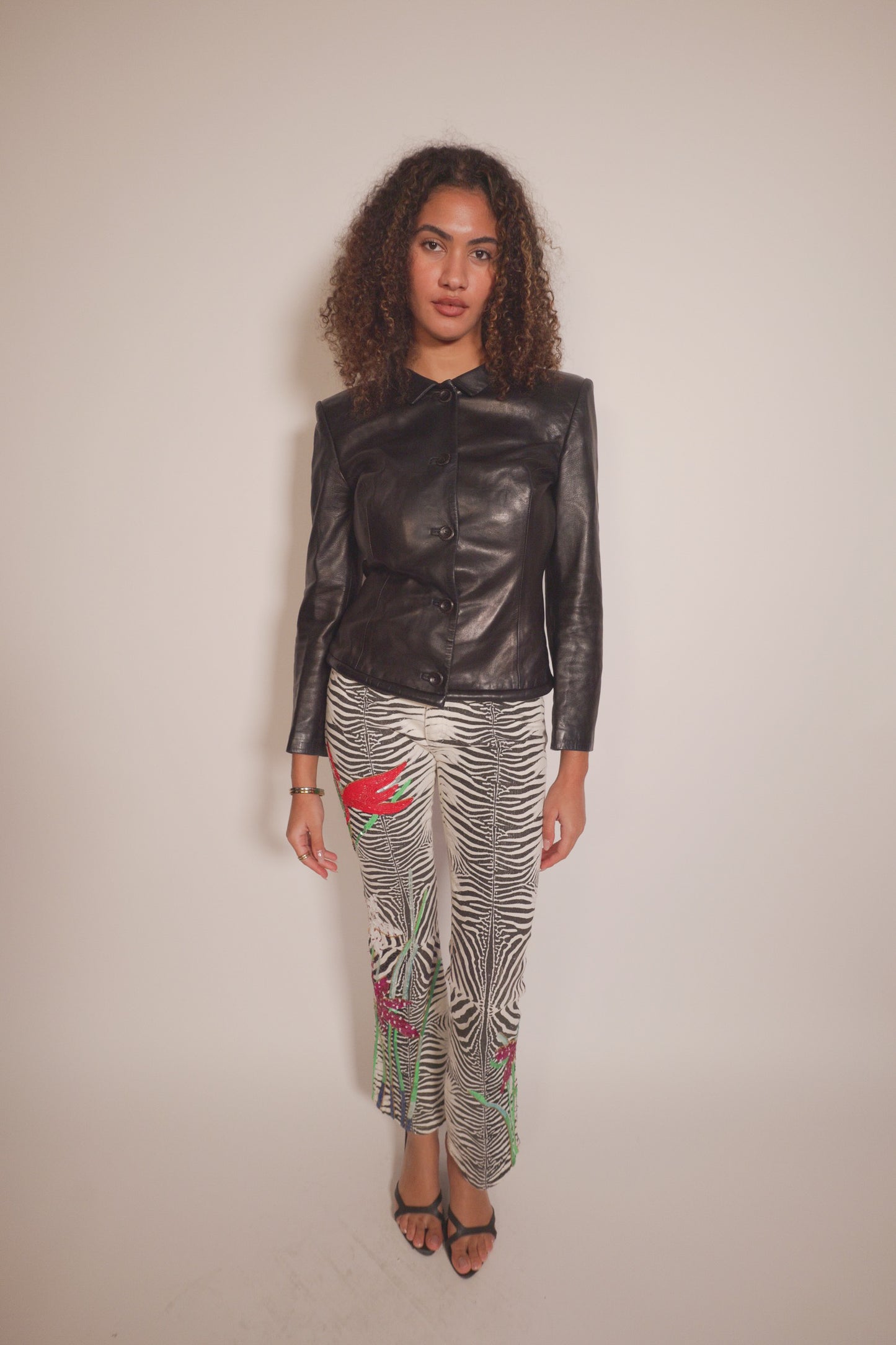 SS2000 Roberto Cavalli art collection runway beaded pants