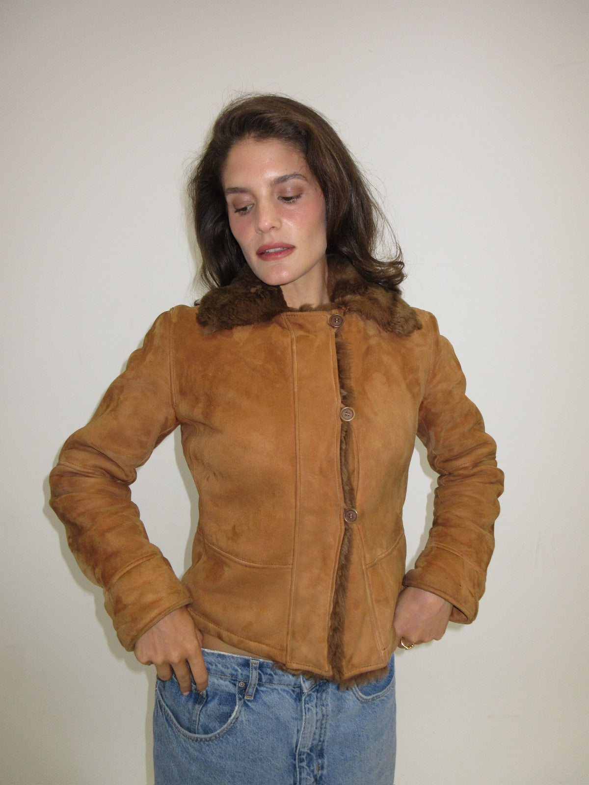Vintage Emporio Armani shearling jacket