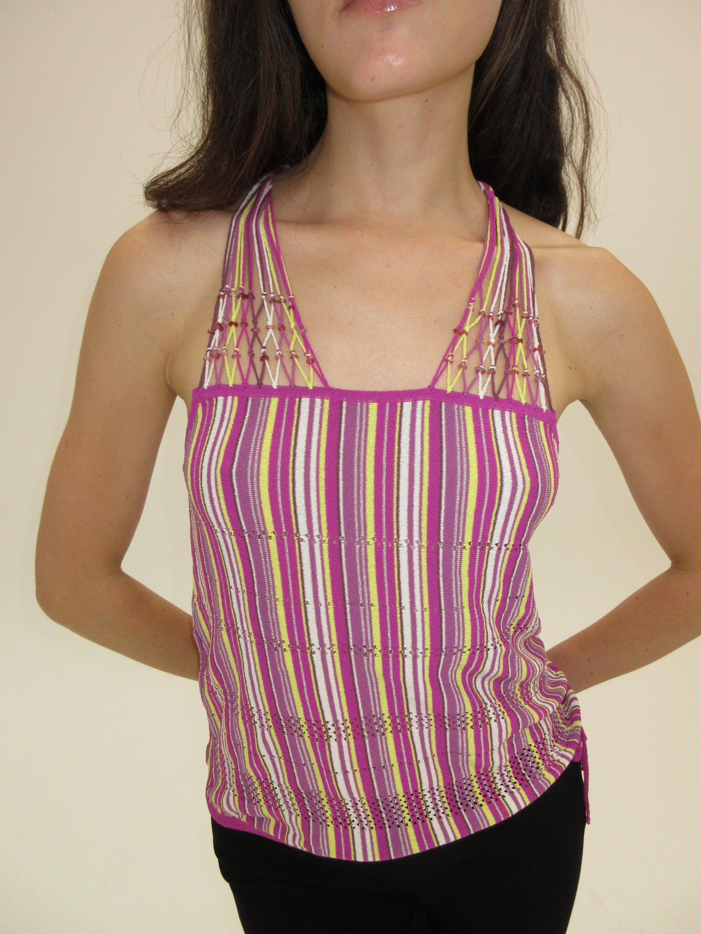 Escada Knit & Beaded Top