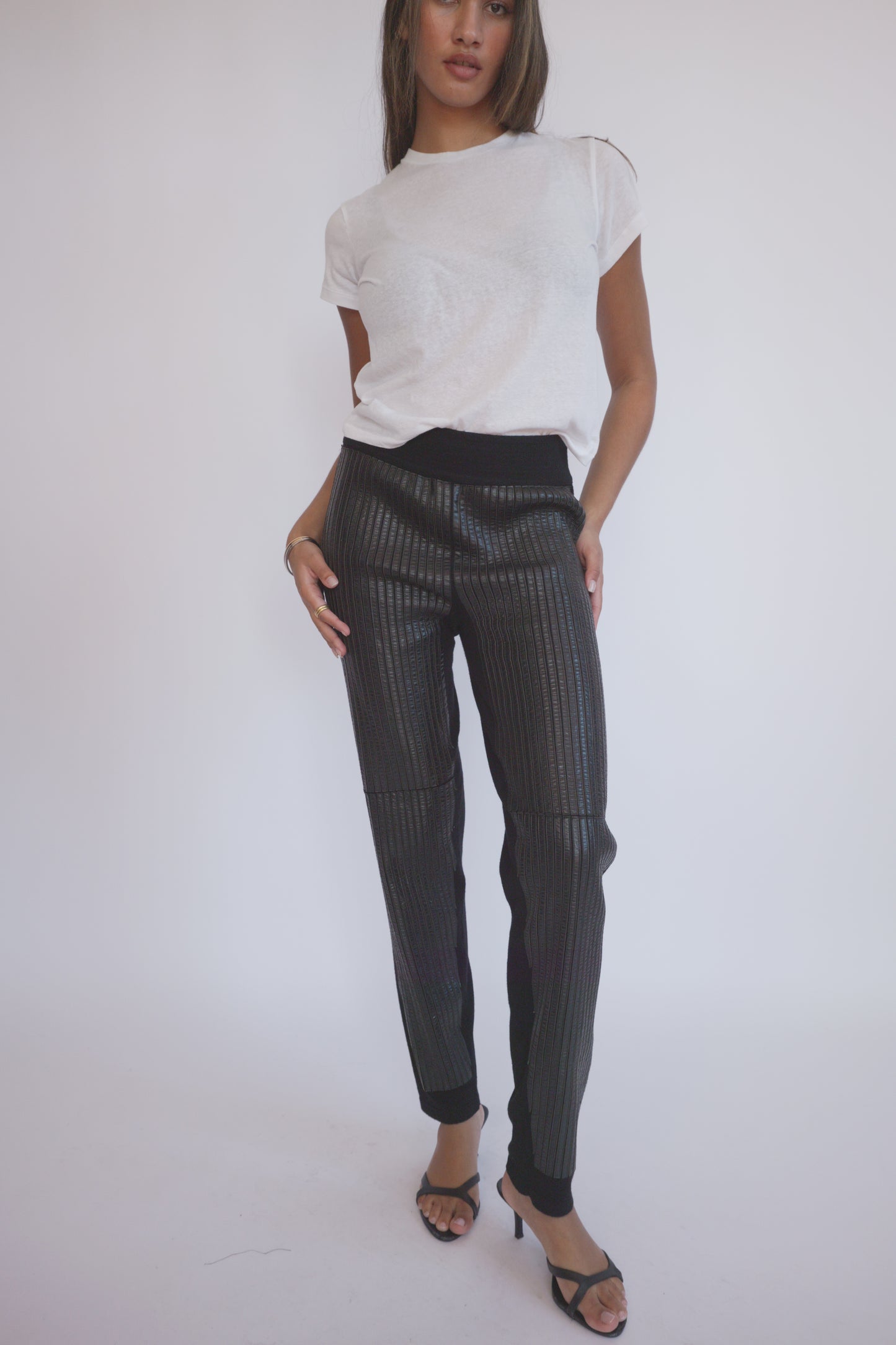 Chanel Pre Fall 2011 Cashmere and Leather pants