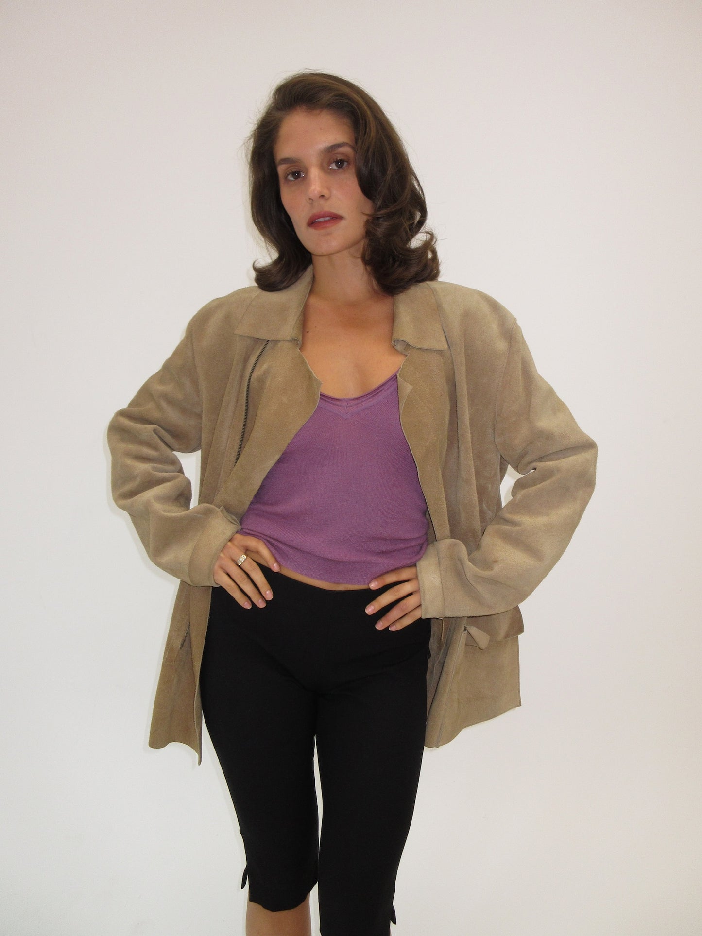 Vintage YSL suede jacket