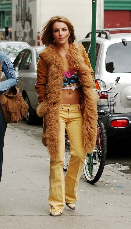 Early 2000s D&G Afghan coat seen on Britney Spears