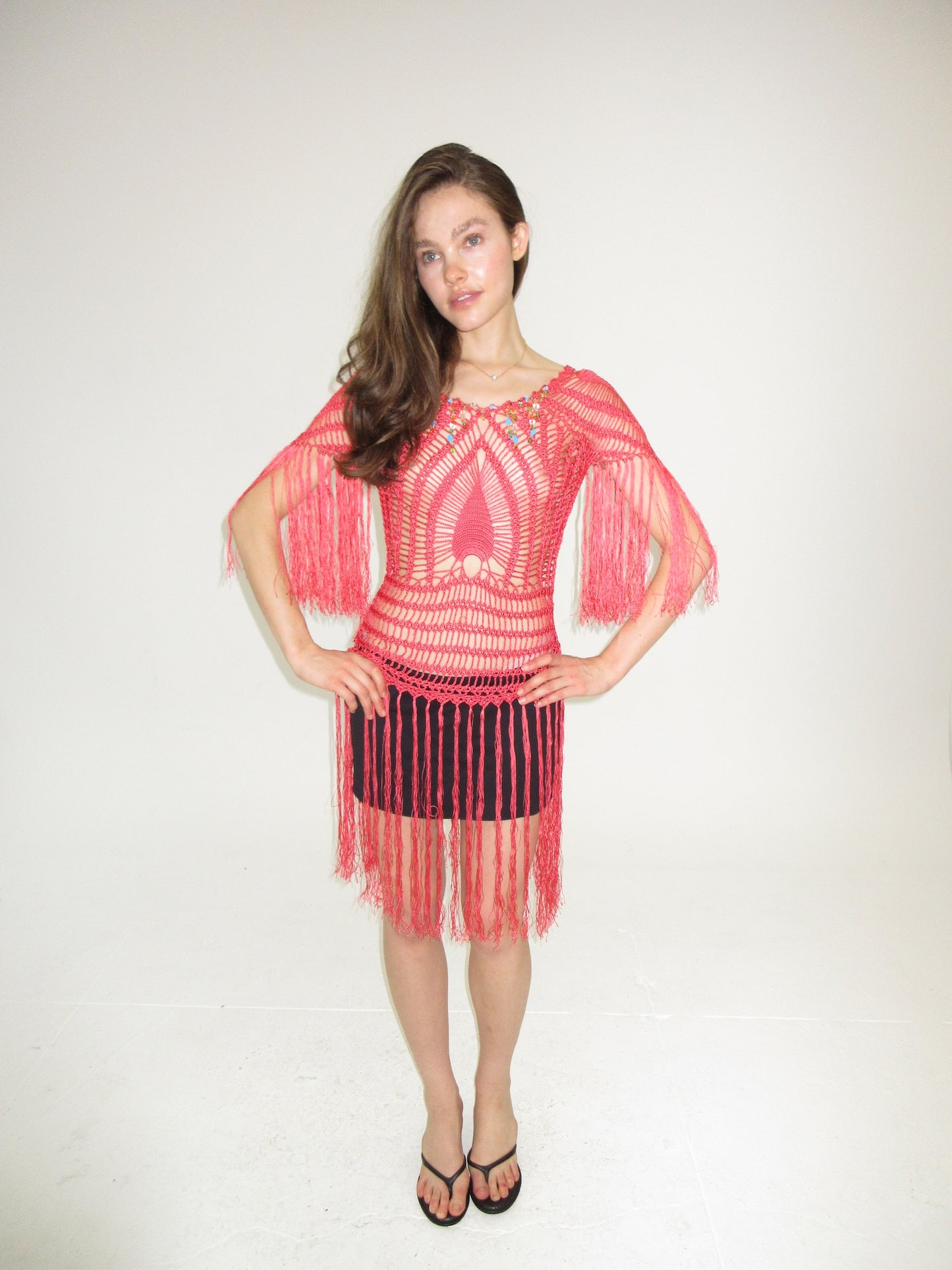 Roberto Cavalli class crochet coverup