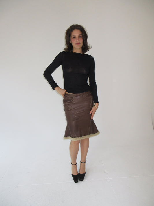 Just Cavalli leather skirt