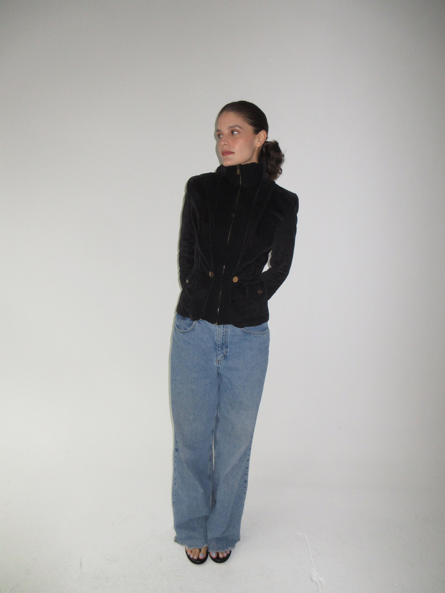 Black Velvet & Knit Dolce & Gabbana Jacket