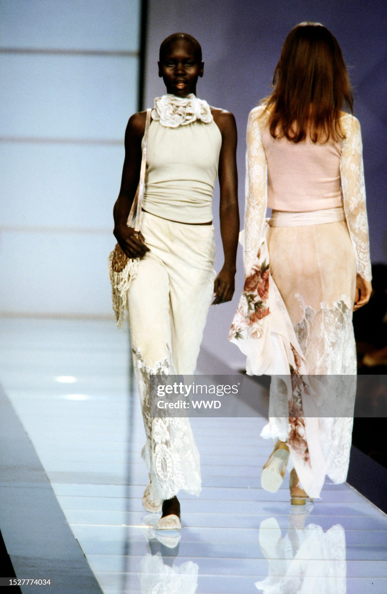 SS2000 Suede & Lace Valentino Runway Pants