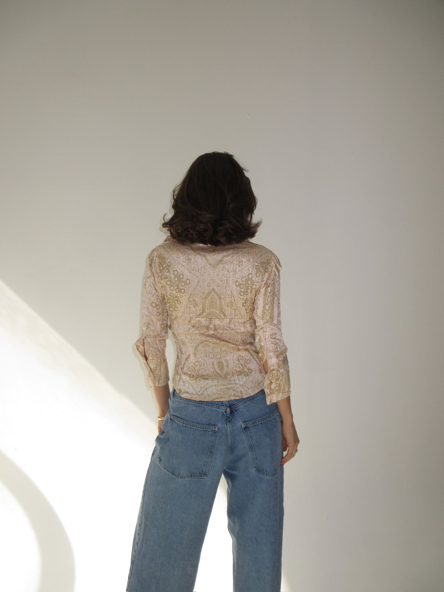 SS2004 Roberto Cavalli silk cinched top