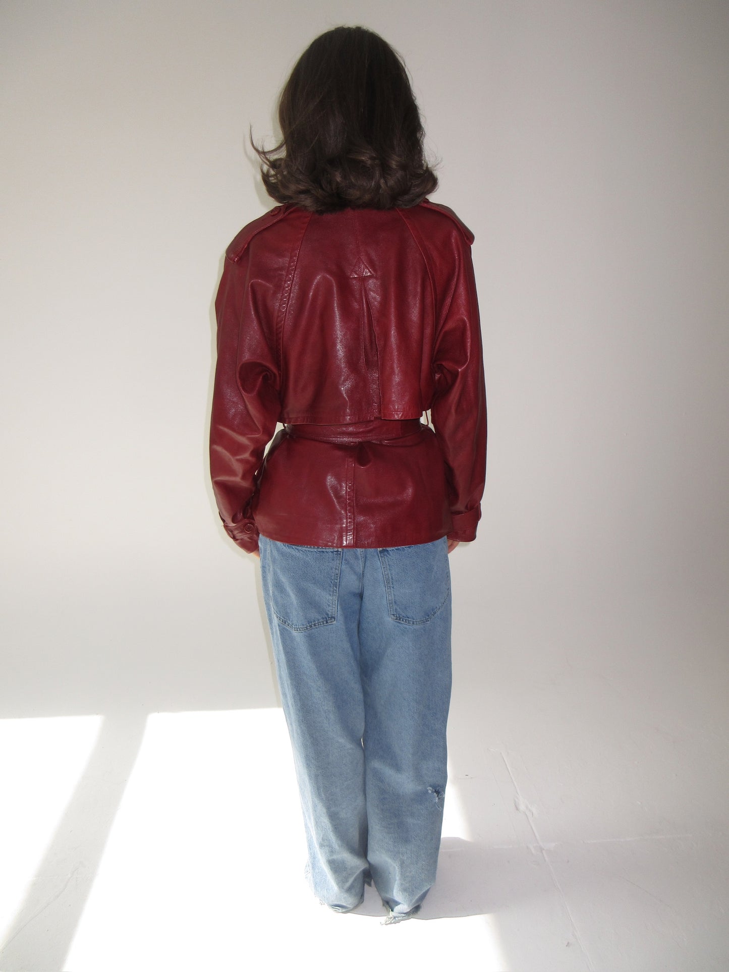 Vintage Plein sud belted leather jacket