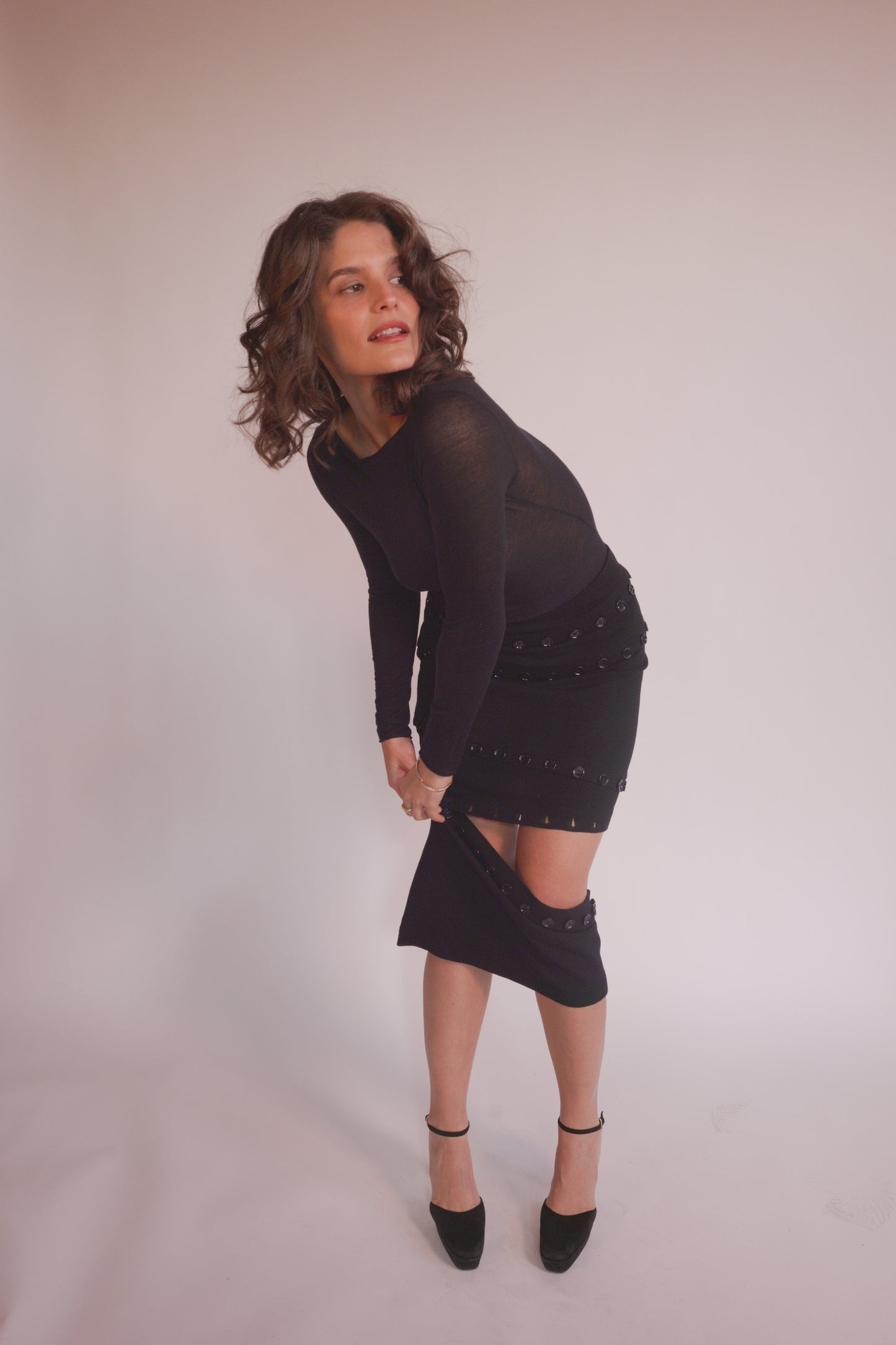 FW2003 Dolce & Gabbana transformable button away skirt