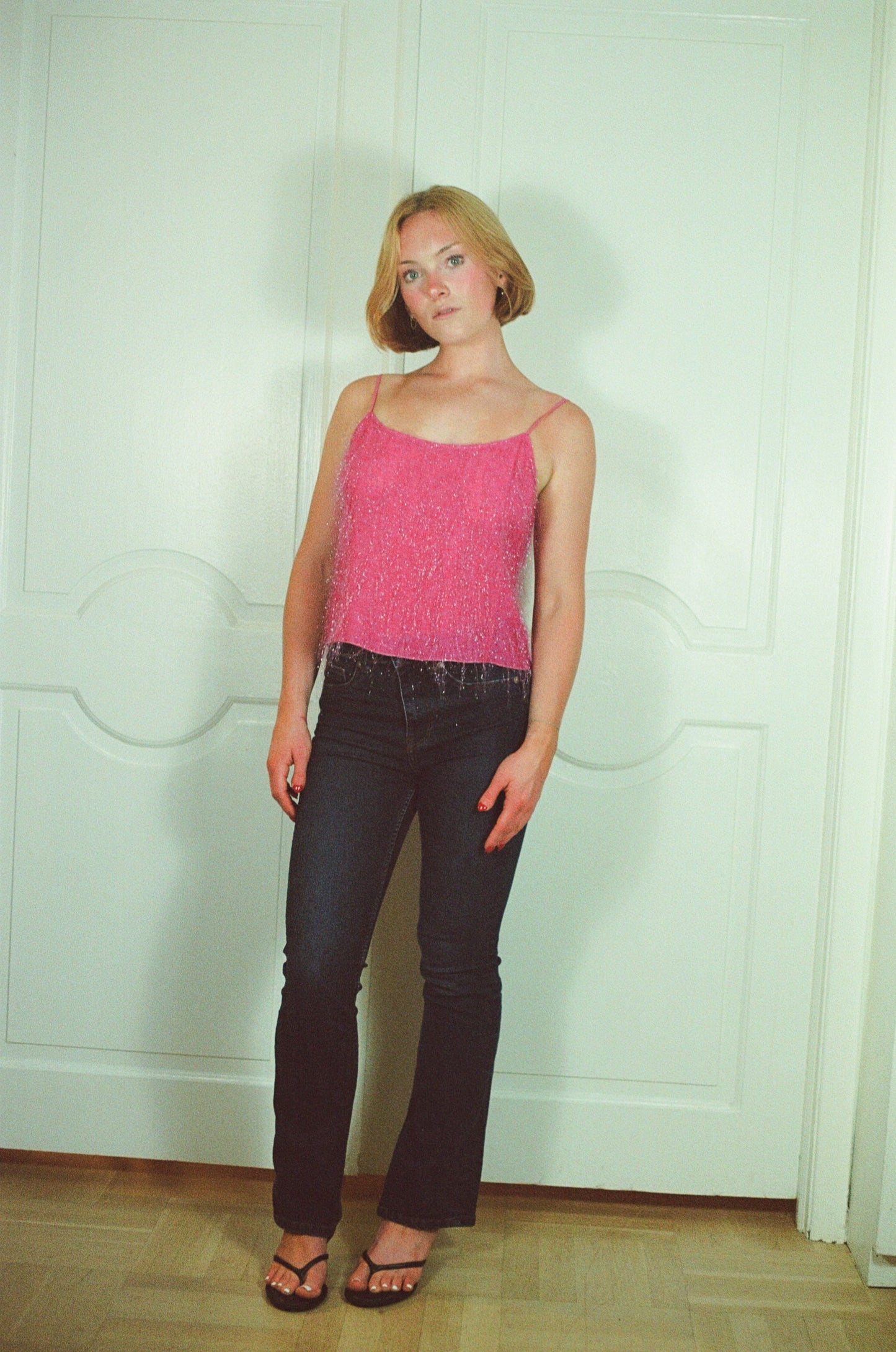 Stunning Emporio Armani SS2000 pink runway top