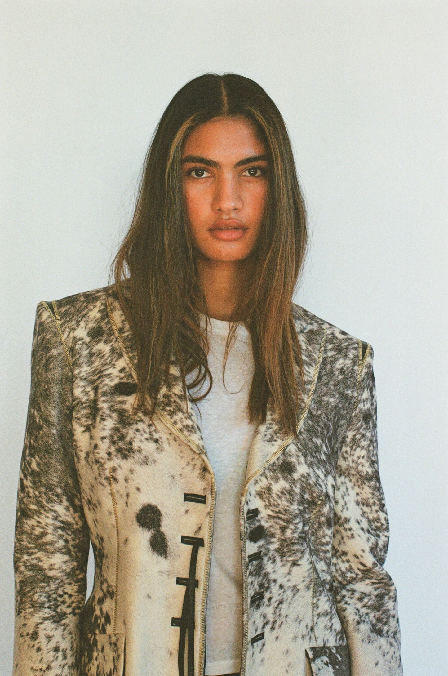 FW1999 Roberto Cavalli Leather Printed Pony Hair Jacket