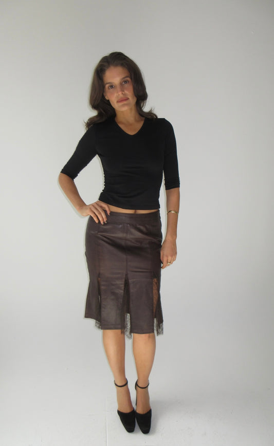 Valentino r.e.d. leather skirt