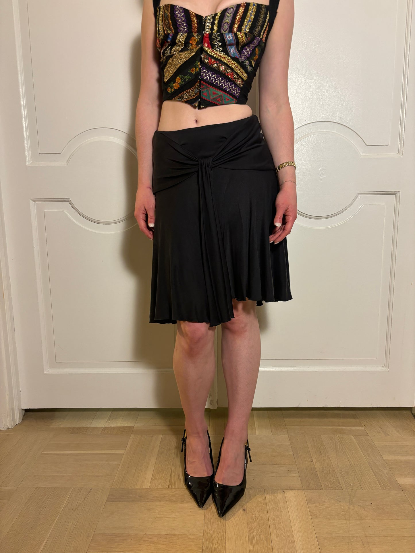 SS 2004 Runway Valentino Black skirt