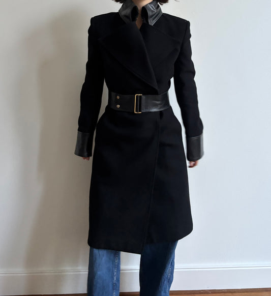 Leather and wool D&G coat