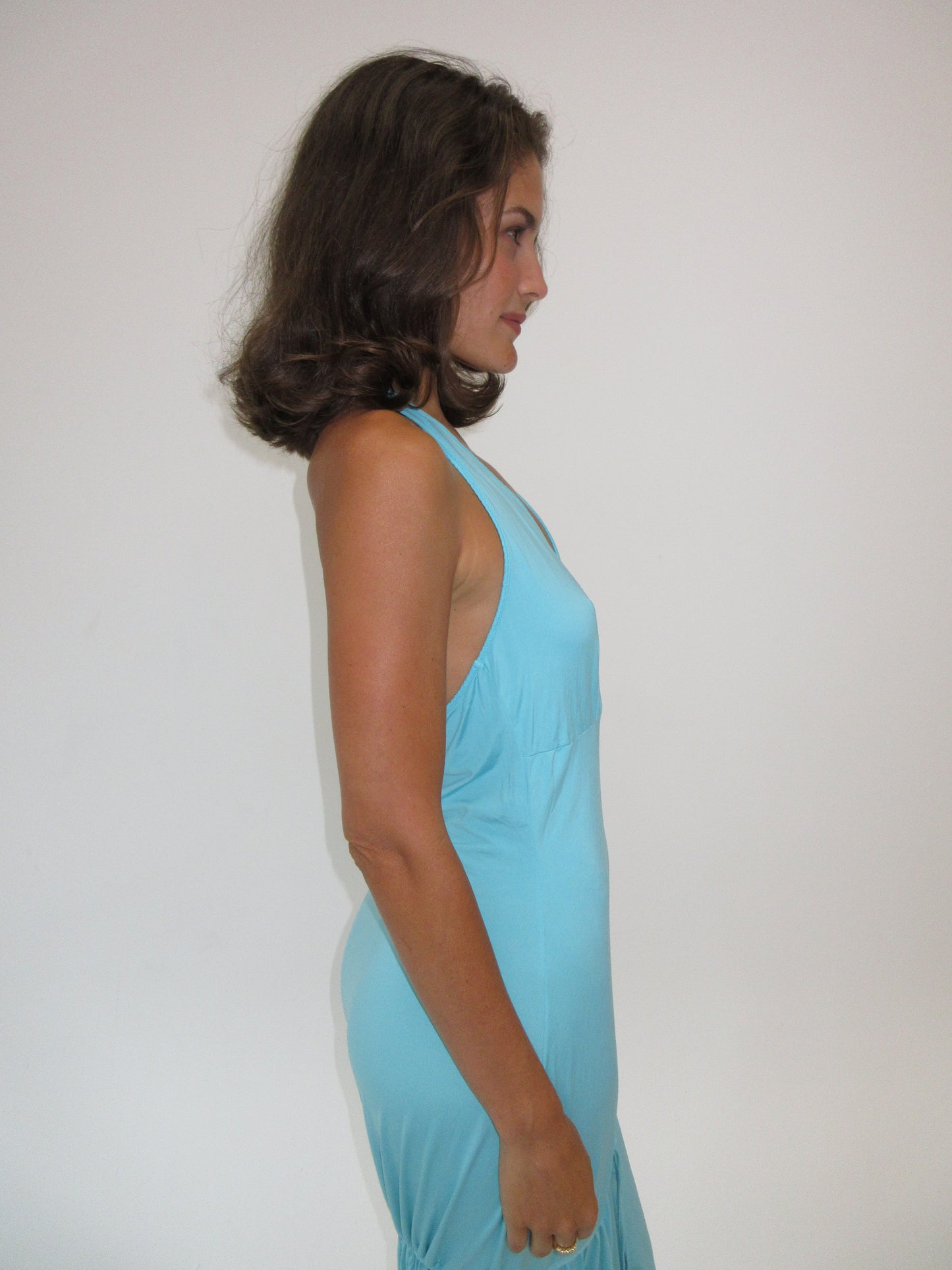Turquoise Roberto Cavalli class maxi dress ￼