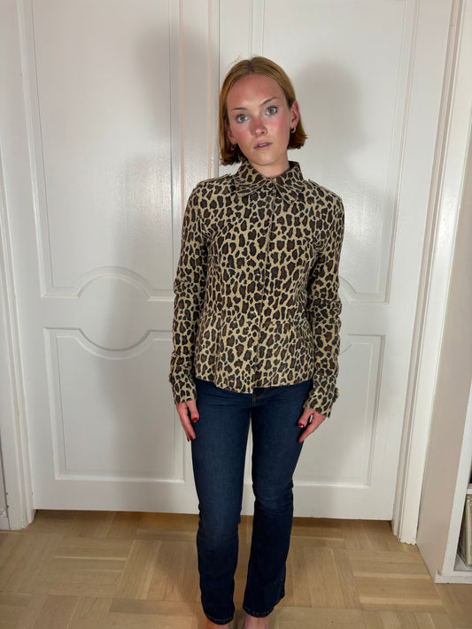 Vintage 90s Dolce & Gabbana Leopard Suede Jacket