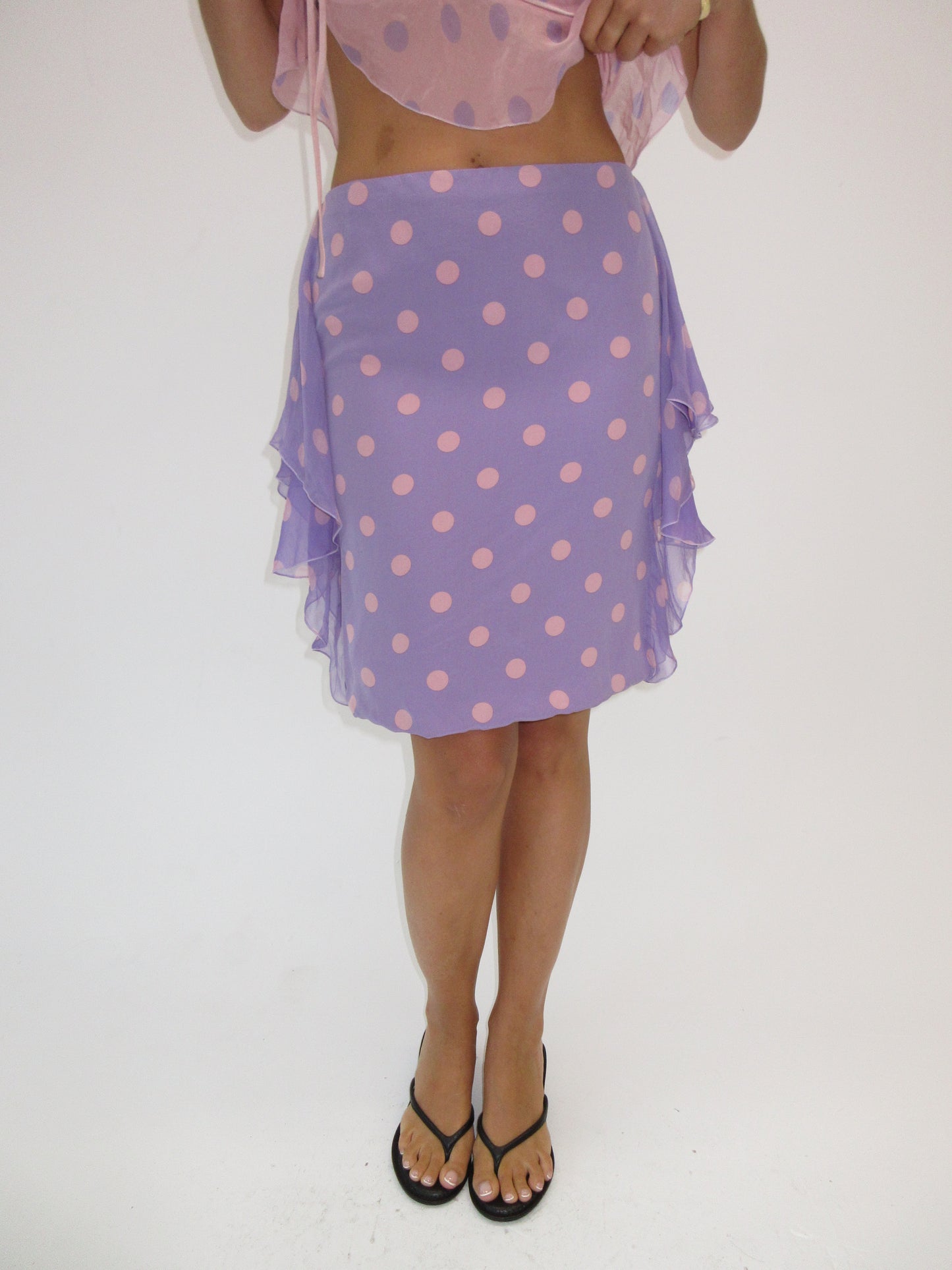 Vintage Valentino silk Polka dot skirt