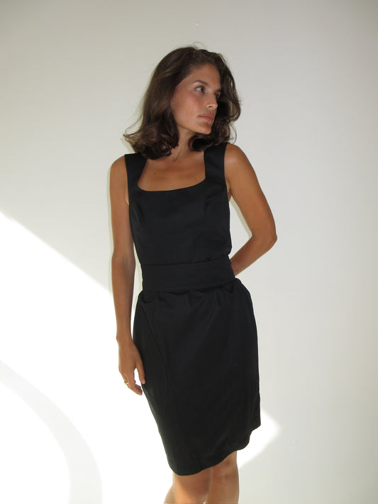 Vintage Thierry Mugler Black Dress with Bows