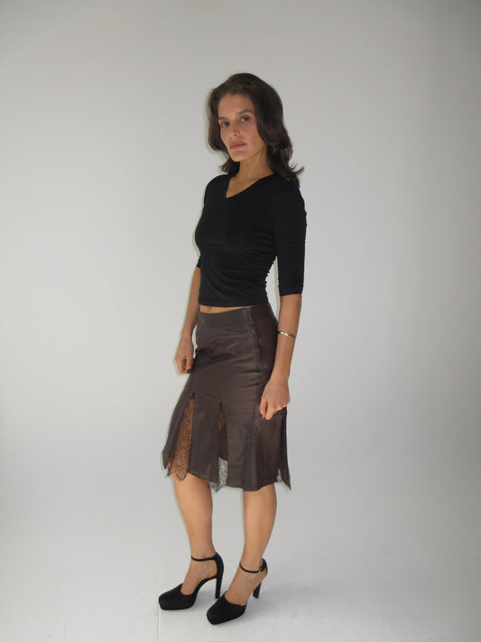Valentino r.e.d. leather skirt