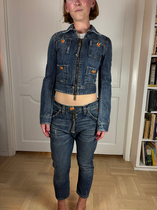 Dsquared2 2005 Matching Jacket and Capris with Crab Accents