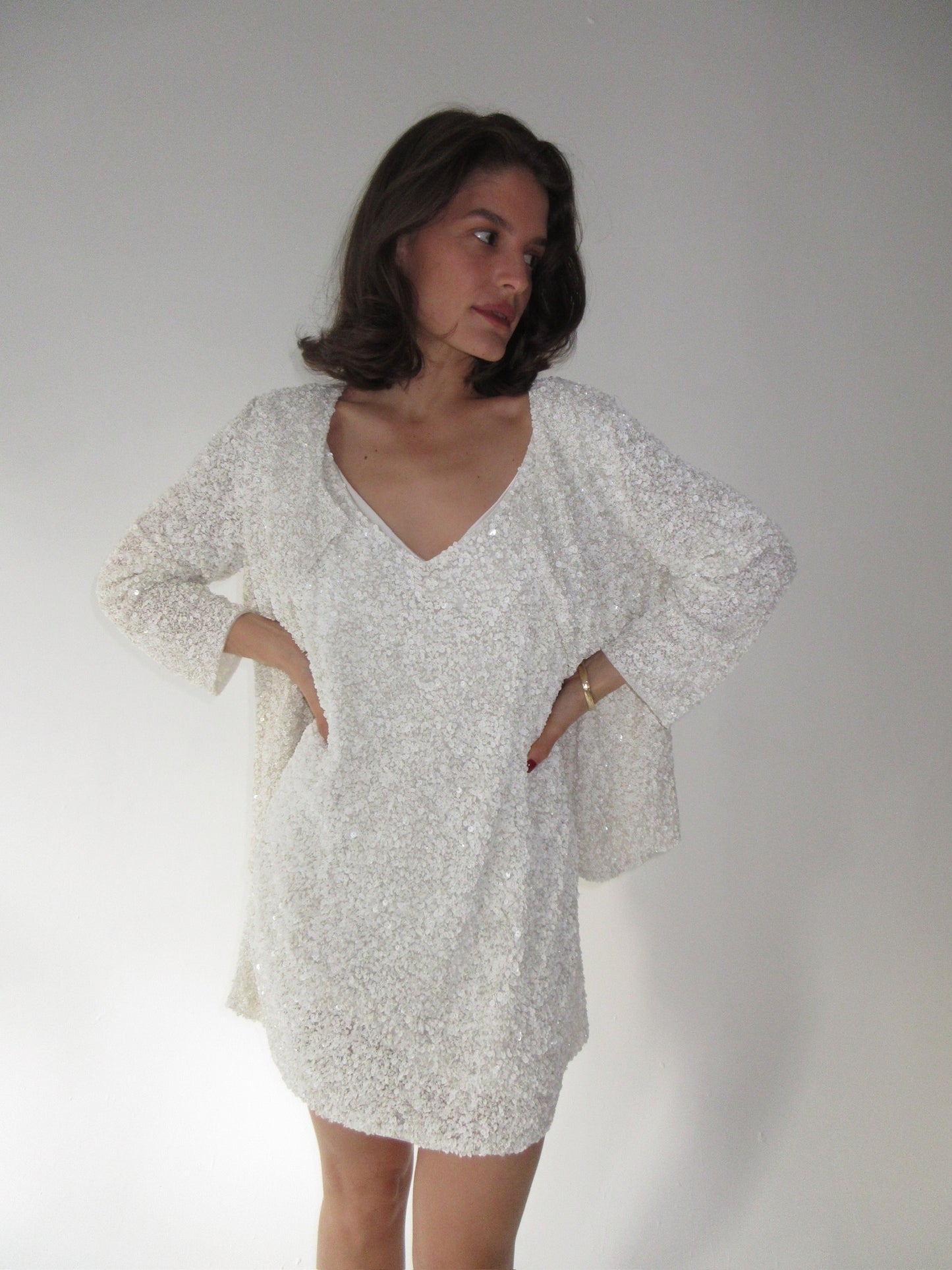 Roberto Cavalli Sequined Dress and Cardigan