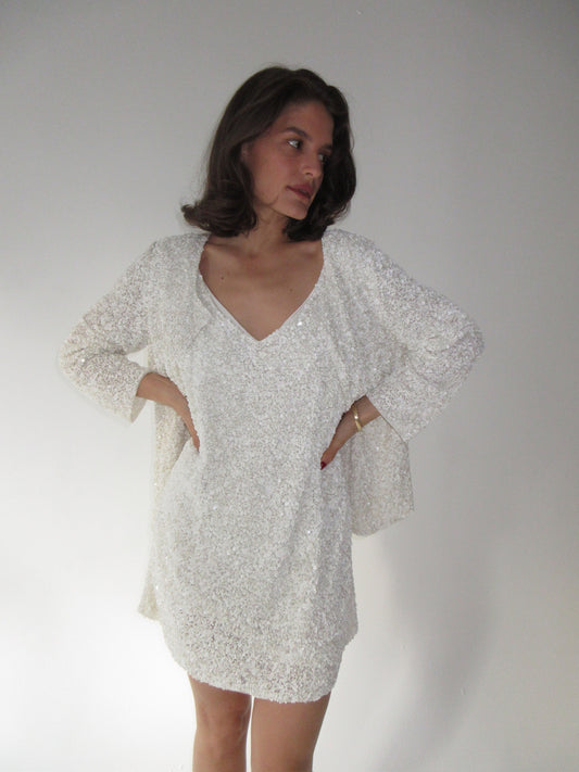 Roberto Cavalli Sequined Dress and Cardigan